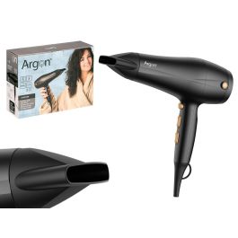 Argon Secador de Pelo 2400W - Acabado Negro Mate con Detalles Dorados - Plástico PC/ABS - Incluye Difusor - 26.5 x 8.5 x 27 cm (6 Unidades)