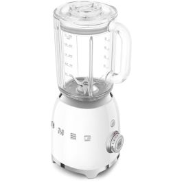 SMEG BLF03WHEU Batidora de Vaso 1,5 L 800 W con Función de Impulso y Picahielos Color Blanco Pastel