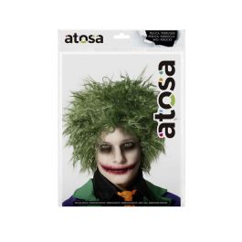 Peluca De Payaso Verde Con Rizos Voluminosos 130 gr