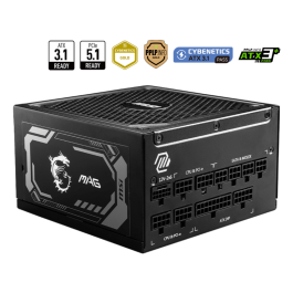 MSI MAG A1250GL Fuente de Alimentación Gaming 1250W 80 PLUS Gold, Full Modular, Compatible con NVIDIA RTX 40 Precio: 201.6899995. SKU: B1JL8W9WAE