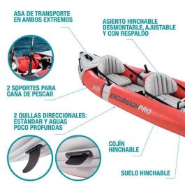 Intex Kayak Excursion Pro 384x94x46 cm Incluye Remos Aluminio y Bomba