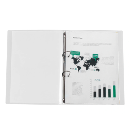 Liderpapel Carpeta Canguro 2 Anillas 25 mm Mixtas Polipropileno DIN A4 Transparente