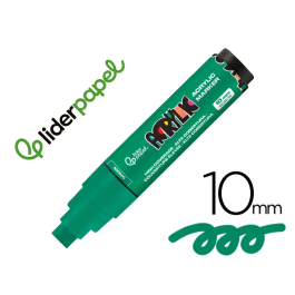 Liderpapel Rotulador Acrilico Base Agua Todo Tipo de Superficie Punta Rectangular 10 mm Verde Precio: 23.89000042. SKU: B13RQD7W4G