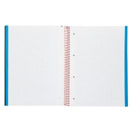 Cuaderno Espiral Liderpapel A4 Micro Jolly Tapa Forrada 140H 75 gr Cuadro 5 mm 5 Bandas 4 Taladros Color Azul