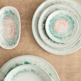 Bidasoa Kai Hydrozero Plato Postre Porcelana Blanco 21 cm - Set 6 Platos - Apilable, Resistente a Rayaduras, Apto Lavavajillas y Microondas
