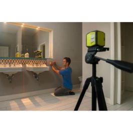 Ryobi RBCLLR1 Láser de línea cruzada roja Alcance 10m, Precisión ±0,5 mm, Incluye Pinza y 2 Pilas