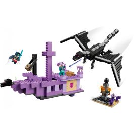 LEGO 21264 Minecraft El Dragón Ender y el Barco del End, Juego de Construcción, 657 Piezas, Edad 8+ Años