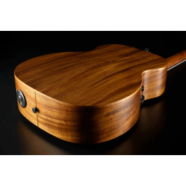 LAG Guitarra Acústica Travel Nylon Blue Wave 1 Electroacústica Cedro Rojo Macizo Caoba Marrón Natural Satinado