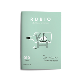 Rubio Cuaderno Caligrafía Nº 010 para Desarrollo de Destrezas Motrices y Lenguaje Escrito Certificado FSC