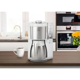 Melitta 1025-15 Máquina de Café Look V Termero Perfección White/Cepilled Steel