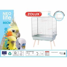 Zolux ZOL1686266460525 Jaula elevada para pájaros Néolife para periquitos, cacatúas y canarios 81x48x130 cm verde