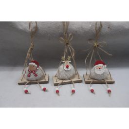 Decoracion Colgante Navidad Tradicional DKD Home Decor Blanco Natural 5 x 28 x 11 cm (12 Unidades) Precio: 22.79000031. SKU: B1CKLCFGFD