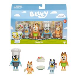MOOSE 18916 Pack 4 Figuras Let'S Play Chef Bluey, Bingo, Bandt y Chill de la familia de Bluey para +3 años Precio: 19.68999967. SKU: B13D4V683C
