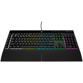 Corsair K55 RGB PRO Teclado Gaming USB Español con Retroiluminación RGB, Anti-Ghosting, Reposamuñecas, Resistente Salpicaduras IP42