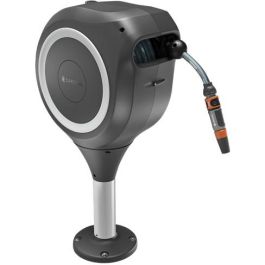 Gardena 18607-20 Caja Manguera Terrassen-Schlauchbox RollUp S (Blanco) 15 m Negro Manguera Flexible Resistente a Heladas Boquilla Incluida