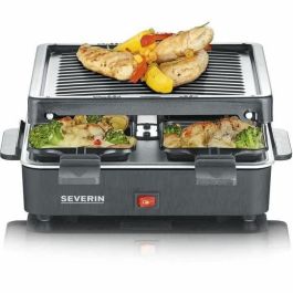 SEVERIN Raclette Grill 4 personas compacto, fácil de almacenar, ideal para hogares pequeños, superficie de cocción 21 x 21cm, RG 2370