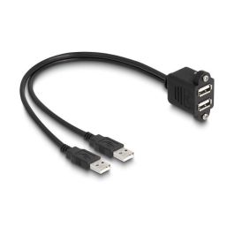 DeLOCK USB 2.0 Cable 2x USB Tipo-A Macho a 2x USB Tipo-A Hembra con Tuercas de Roscada para Integración, 1 m, Negro Precio: 16.4318. SKU: B13QXPPCQX