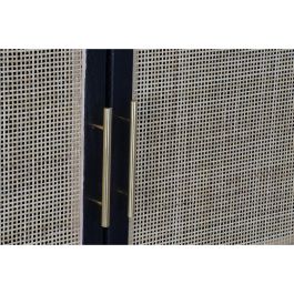 DKD Home Decor Aparador Balines Negro Natural 110 x 30 x 100 cm (Paulownia, MDF, Ratán)