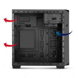 NOX Caja Mini Torre Micro-ATX Coolbay MX2 NXCBAYMX2 Sin Fuente USB 3.0 Negra