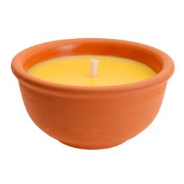 Citronella Vela citronela antimosquitos con recipiente de barro, Ø13x6,5cm, color terracota Precio: 4.99000007. SKU: S7900643