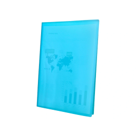 Liderpapel Carpeta Escaparate 80 Fundas Polipropileno DIN A4 Azul Translúcido