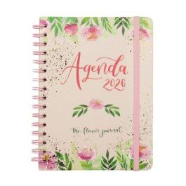 Agenda Anual (2026) Finocam Flower Journal Wire-O Tapa Extra Con Goma E10 155X212 S/V Apais. Rosa Precio: 12.50000059. SKU: B15KNNDNM7