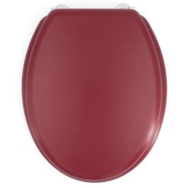 Gelco Design Asiento de Inodoro Dolce de Madera Moldeada con Bisagras de Acero Inoxidable - Rojo Cardenal