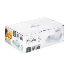 Set Taza + Plato Cafe 180 Ml Vessia 10X8CM (24 Unidades) Set Taza + Plato Cafe 180 Ml Vessia 10X8CM (24 Unidades)