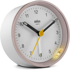 Braun BC 12 PW Reloj despertador analógico de cuarzo, redondo, rosa-blanco, con alarma y retroiluminación Precio: 50.69000002. SKU: B14MBCWJCF