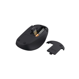 Trust Ratón Mini Inalámbrico Yvi+ Silent 24549 | Hasta 1600 DPI | Negro | Compacto y Ecológico