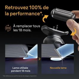 Braun BRA8700216051330 Cabezal de afeitado Series 5 y 6, 3 cuchillas flexibles, 100% fabricado en Alemania