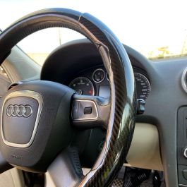 Occ Motorsport Funda Volante 2 Piezas Efecto Carbono OCCFV0001 Universal Gris y Negra Antideslizante