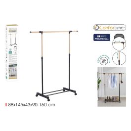 Confortime Perchero Extensible de Madera, Ajustable 88-145 x 43 x 90-160 cm para Ropa (6 Unidades) Precio: 44.5000006. SKU: B12VL7LENJ