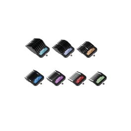 Andis Juego 7 Peines Alzada Universales para Cuchillas UltraEdge y Ceramic Edge nº10 con Estuche, Color Codificado y Medidas 1.5 a 25mm