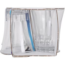 Duralex Juego de 4 Vasos de Vidrio Transparente 13 cl, Colección Amalfi, 6.5 cm de Diámetro x 8.2 cm de Altura (12 Cajas)