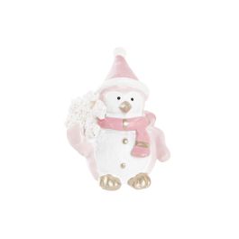 Figura Navidad Fantasia DKD Home Decor Rosa Blanco 2.5 x 4 x 3.5 cm (4 Unidades)