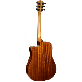 LAG Guitarra Acústica Dreadnought Cutaway A/E Tramontane 98 - Tapa de Caoba Maciza con Electrónica Stage LAG