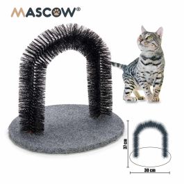 Rascador para gatos redondo gris Mascow 10x41x29.5 cm, madera y metal (8 Unidades) Rascador para gatos redondo gris Mascow 10x41x29.5 cm, madera y metal (8 Unidades)
