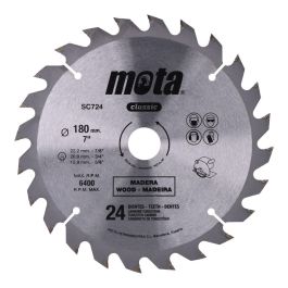 Mota Herramientas SC724 Sierra Circular de Widia Ø180 mm 24 Dientes de Carburo de Tungsteno para Madera
