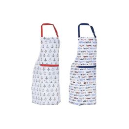 Delantal Mediterraneo DKD Home Decor Azul Rojo 80 x 0.5 x 60 cm Set de 2 (2 Unidades) Delantal Mediterraneo DKD Home Decor Azul Rojo 80 x 0.5 x 60 cm Set de 2 (2 Unidades)