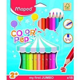 Lapices De Colores Maped Color Peps Jumbo Estuche De 18 12 unidades Precio: 90.98999987. SKU: B13E8PG9MF