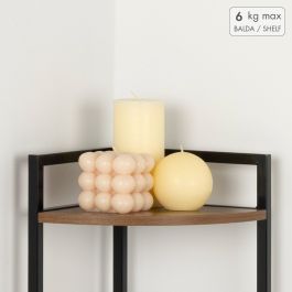 Estantería Max Home Negro Hierro Madera MDF 24 x 80 x 24 cm