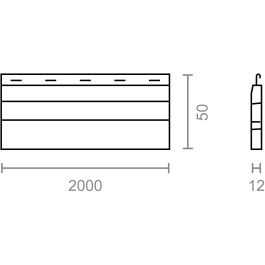 Micel Lama final de persiana pr24 para 52 mm, marfil, 52 mm x 2 m x 12 mm