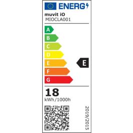 Muvit Lámpara de Techo Io Wifi 18W, 1400 Lúmenes, Luz Blanca Ajustable