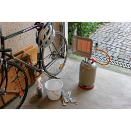 Rothenberger Calentador Móvil a Gas Infrarrojos con Brasero Piezo, incluye Propano y Regulador, hasta 20m², Exterior/Interior, Gris Rothenberger Calentador Móvil a Gas Infrarrojos con Brasero Piezo, incluye Propano y Regulador, hasta 20m², Exterior/Interior, Gris