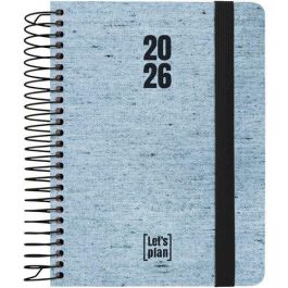 Agenda Anual (2026) Grafoplas Ecojeans Espiral Tapa Extradura Con Goma A6 150X120 S/V Azul Precio: 11.88999966. SKU: B18A8RP4BB