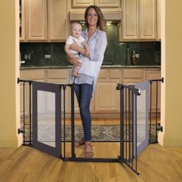 Dreambaby Barrera de Seguridad Denver 3 Paneles 85.5-200 x 74 cm Bidireccional Negra