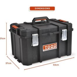Maletín de herramientas TOOD impermeable con separadores para herramientas, 53 x 37 x 31 cm Maletín de herramientas TOOD impermeable con separadores para herramientas, 53 x 37 x 31 cm