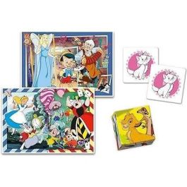 Clementoni - Edukit - Disney - Caja de aprendizaje 4 en 1 - 2 rompecabezas, 1 nota, 1 juego de 6 cubos - Hecho en Italia - A partir de 4 años Clementoni - Edukit - Disney - Caja de aprendizaje 4 en 1 - 2 rompecabezas, 1 nota, 1 juego de 6 cubos - Hecho en Italia - A partir de 4 años
