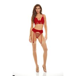 Conjunto de Lencería Bombshell Boudoir Rojo (M)